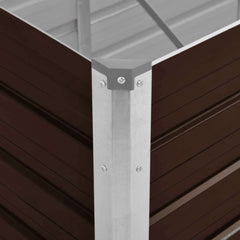 vidaXL Raised Bed | Brown | Galvanized steel | Large | Durable | Raised Bed 6