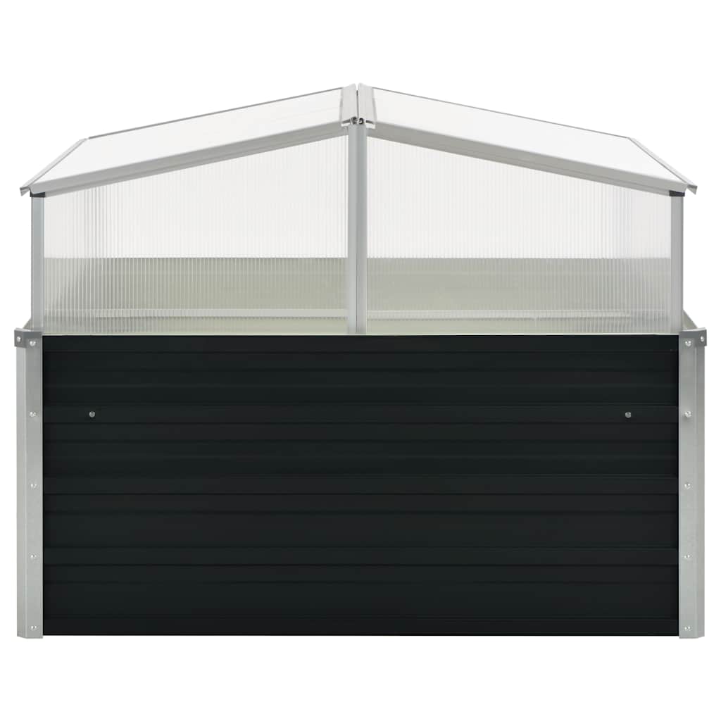 Greenhouse 100x100x85 cm Galvanised Steel Anthracite