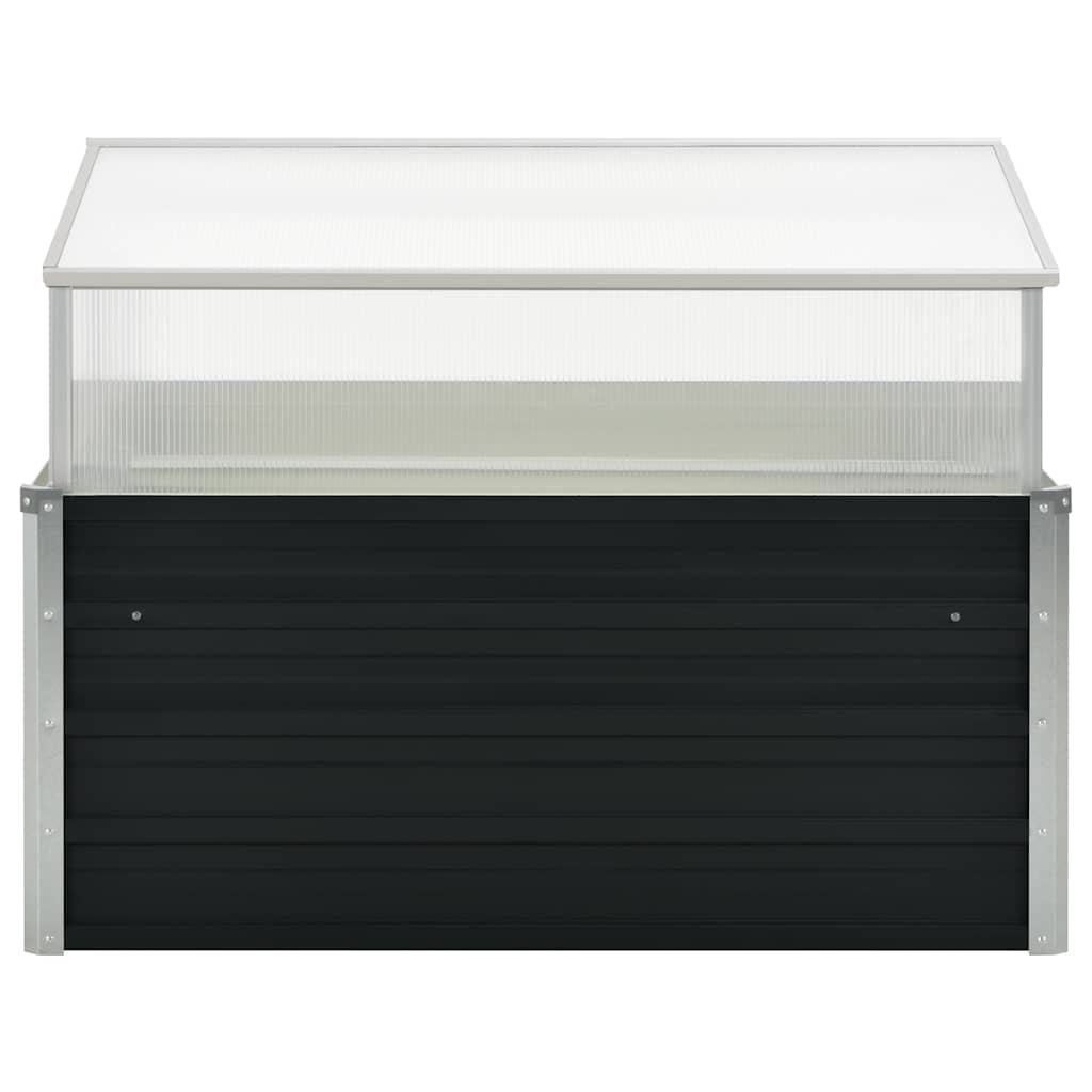 Greenhouse 100x100x85 cm Galvanised Steel Anthracite