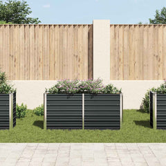 vidaXL Raised Bed | Anthracite | Galvanised steel | 160x40x77 cm | Durable 3