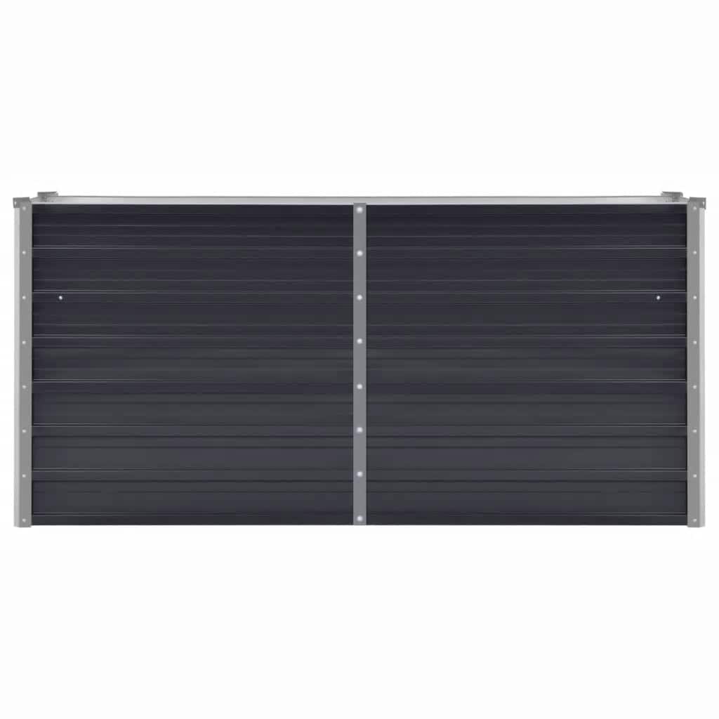vidaXL Raised Bed | Anthracite | Galvanised steel | 160x40x77 cm | Durable 4