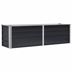 vidaXL Garden Raised Bed Anthracite 160x40x45 cm Galvanised Steel 2