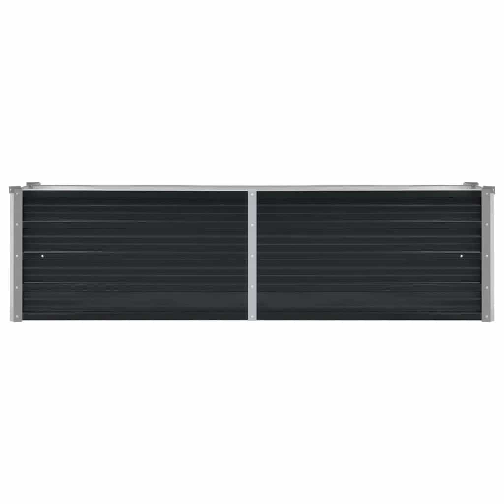 vidaXL Garden Raised Bed Anthracite 160x40x45 cm Galvanised Steel 4
