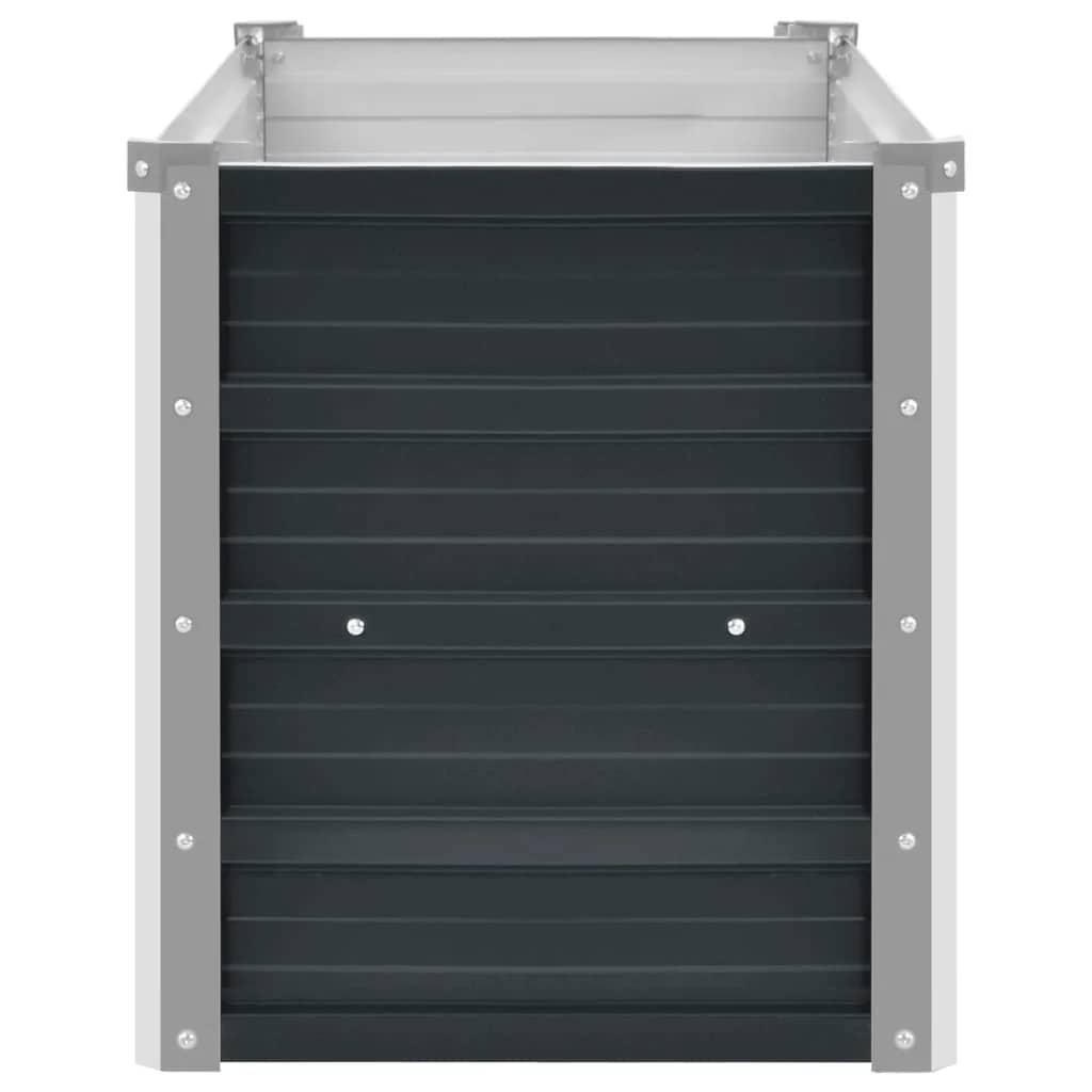 vidaXL Garden Raised Bed Anthracite 160x40x45 cm Galvanised Steel 5