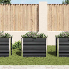 vidaXL Raised Bed | Anthracite | Galvanised Steel | 100x40x77cm | Durable 3