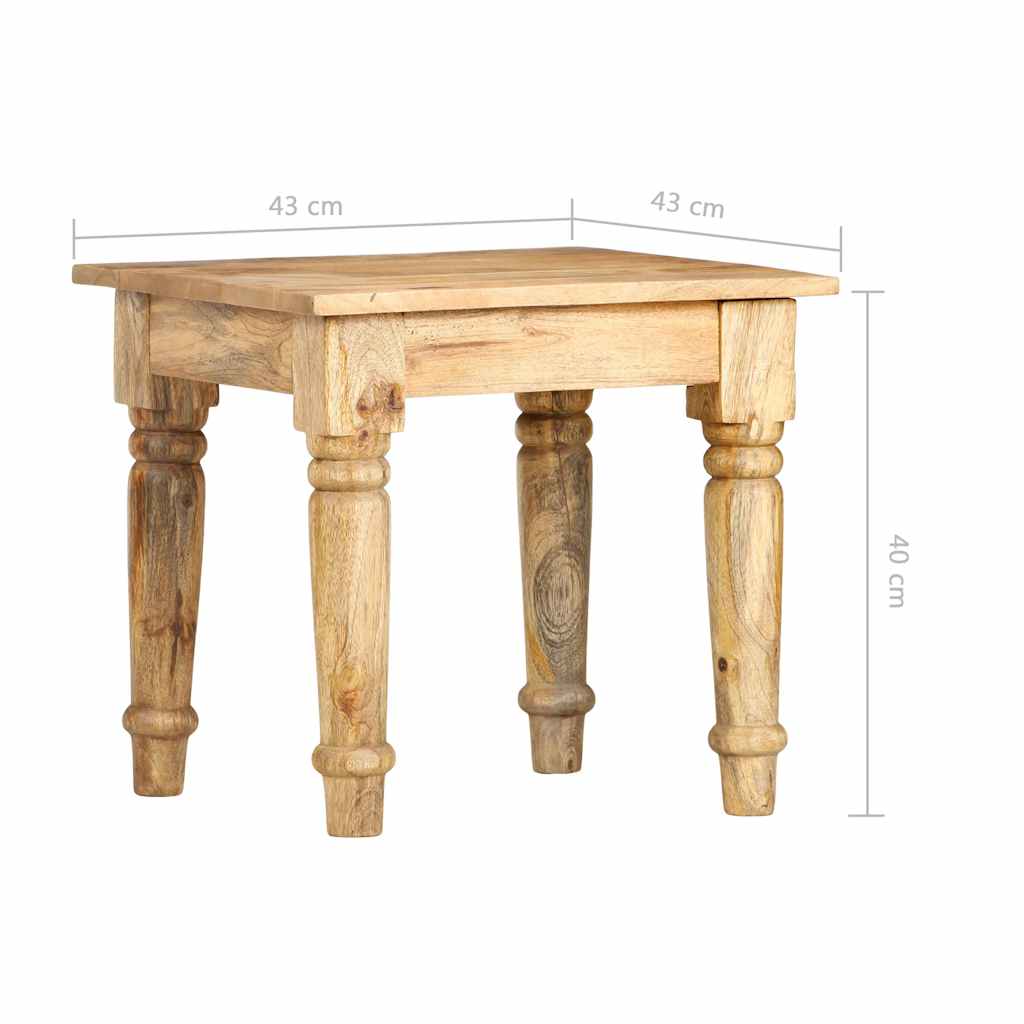 vidaXL Side Table 43x43x40 cm Solid Mango Wood 5