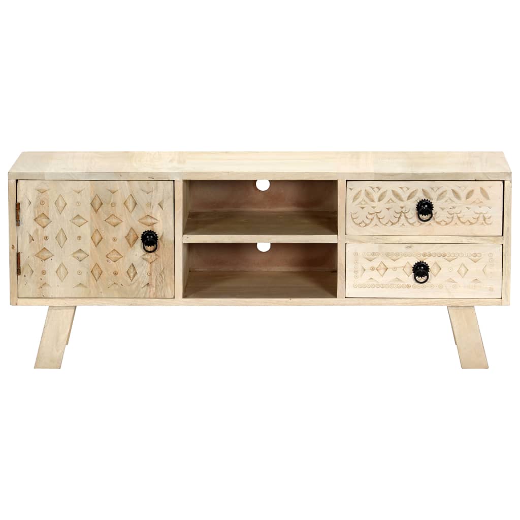 vidaXL TV Cabinet 110x30x44 cm Solid Mango Wood 3
