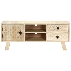 vidaXL TV Cabinet 110x30x44 cm Solid Mango Wood 3