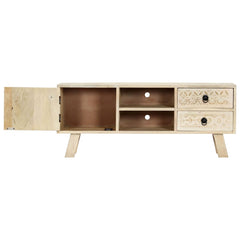 vidaXL TV Cabinet 110x30x44 cm Solid Mango Wood 4