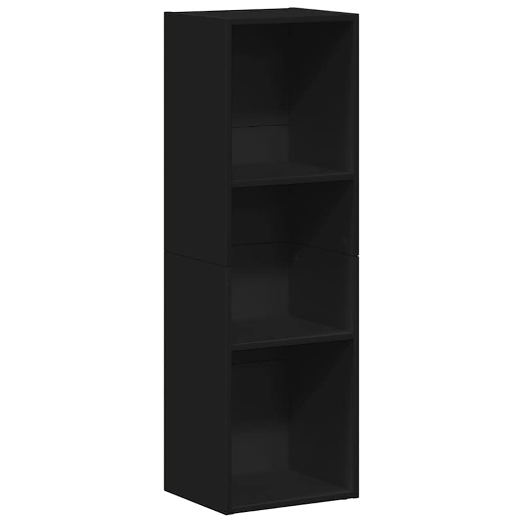 vidaXL Book Cabinet | Black | Engineered wood | Medium | Storage Cabinet 2