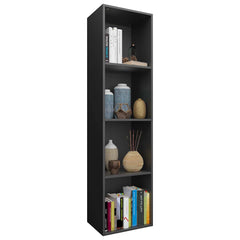 vidaXL Book Cabinet | Black | Engineered Wood | Medium | Bookshelf | Rectangular 3