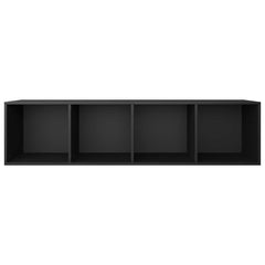 Book Cabinet/TV Cabinet 36x30x143 cm Engineered Wood Black