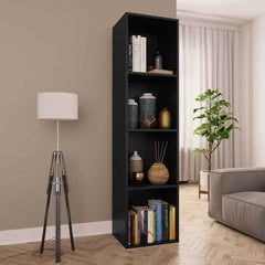 Book Cabinet/TV Cabinet 36x30x143 cm Engineered Wood Black