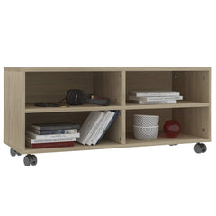 vidaXL Tv Cabinet | Sonoma oak | Engineered wood | Compact | Lockable wheels 3