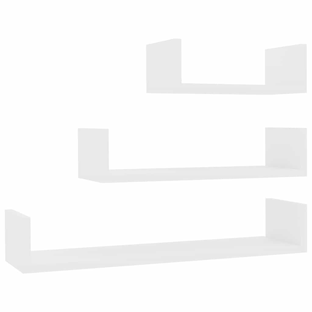 vidaXL Shelf | Set of 3 | White | Engineered wood | Small, medium, large 2