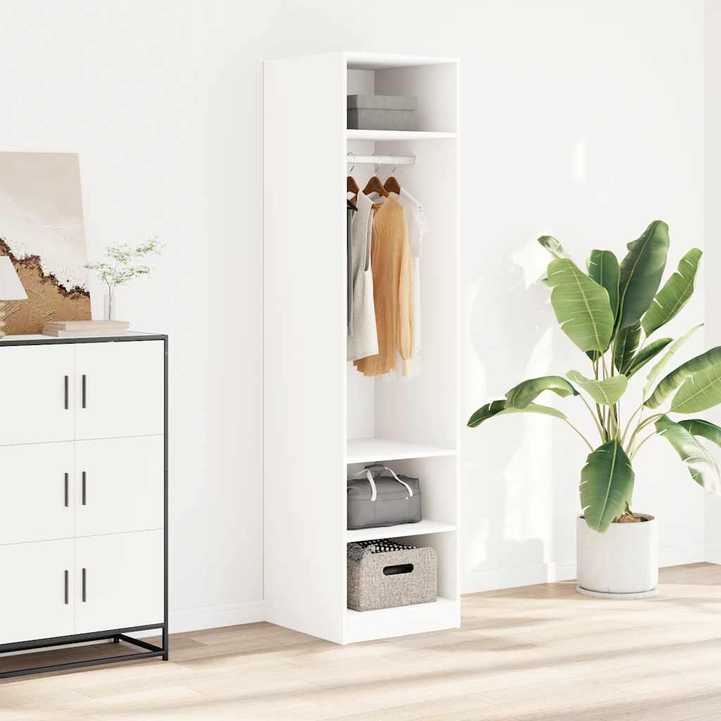 Wardrobe Engineered Wood 50 x 50 x 200 cm 3 Shelves White
