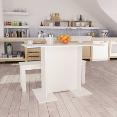 Dining Table Engineered Wood in White