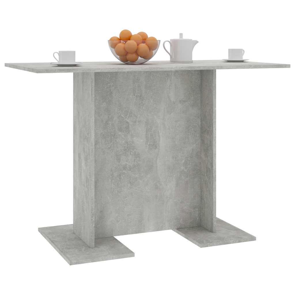 800247 vidaXL Dining Table Concrete Grey 110x60x75 cm Engineered Wood 5