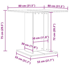 vidaXL Dining Table | White | Engineered wood | Medium | Simple | Dining Table 6