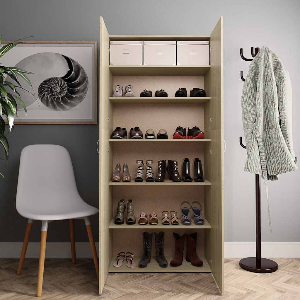 vidaXL Shoe Cabinet | Sonoma oak | Engineered wood | Standard | Shoe Cabinet 3