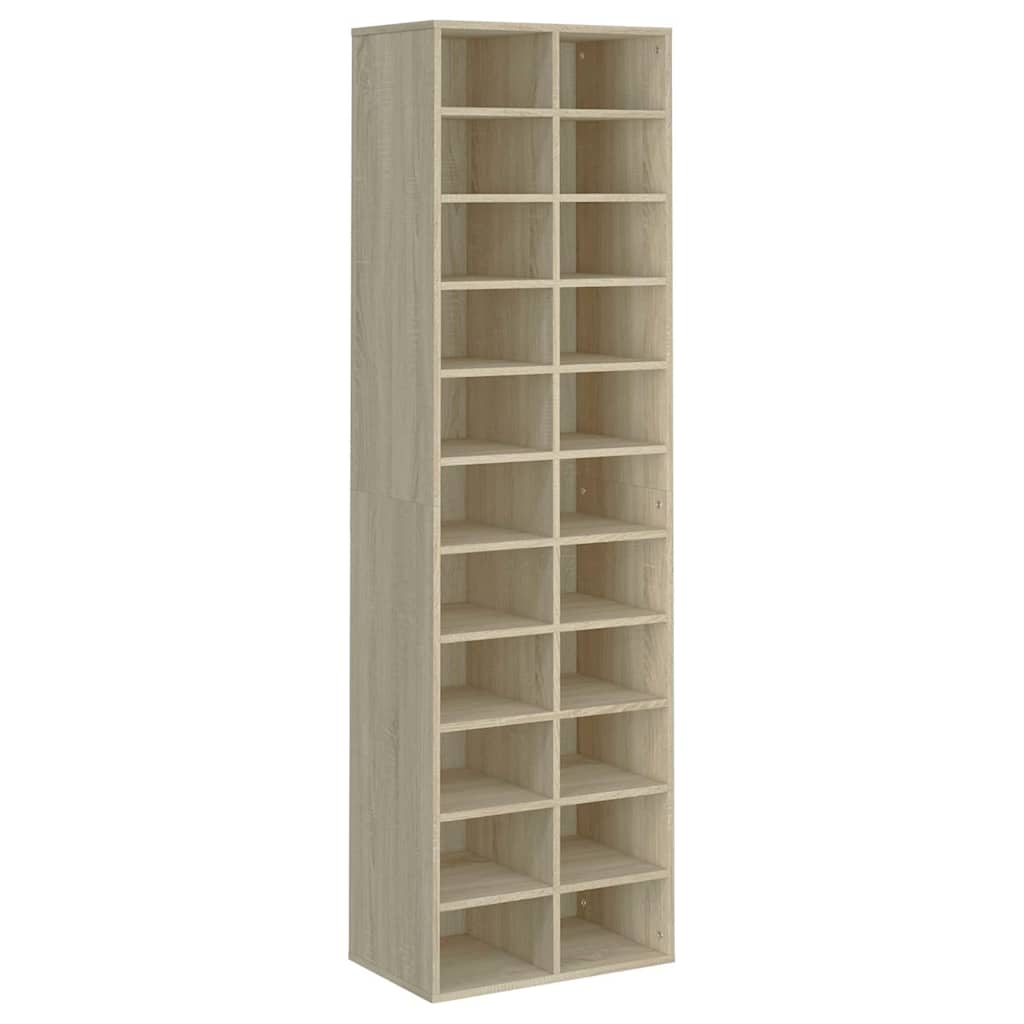 vidaXL Shoe Cabinet Sonoma Oak 54x34x183 cm Engineered Wood 2