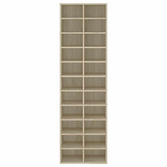 vidaXL Shoe Cabinet Sonoma Oak 54x34x183 cm Engineered Wood 4