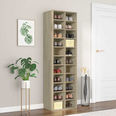 Shoe Cabinet Engineered Wood in Sonoma Oak