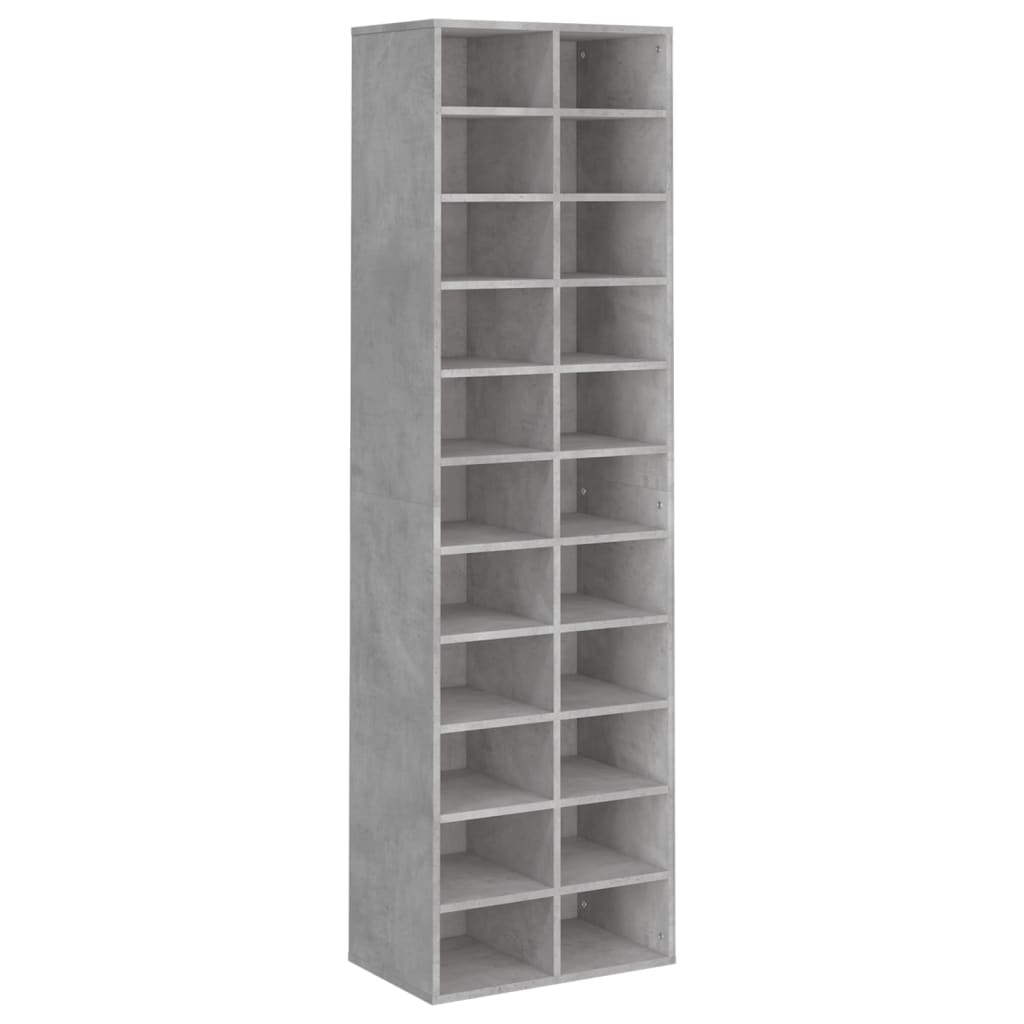 vidaXL Shoe Cabinet | Concrete grey | Engineered wood | Tall | Shoe Cabinet 2