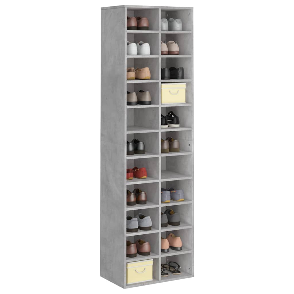 vidaXL Shoe Cabinet | Concrete grey | Engineered wood | Tall | Shoe Cabinet 3