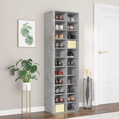 Shoe Cabinet Engineered Wood in Concrete Grey