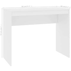 vidaXL Desk | White | Engineered Wood | 90 x 40 x 72 cm | Sleek | Desk 6