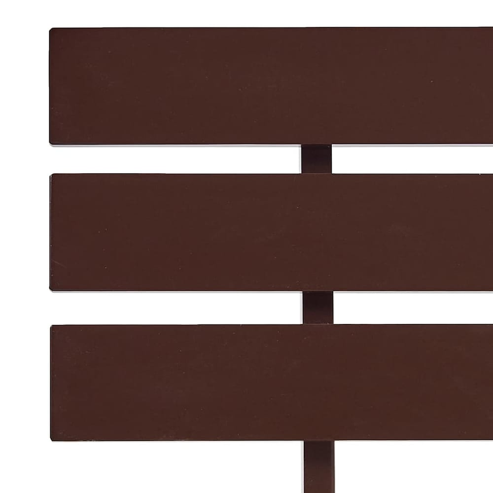 Bed Frame without Mattress Solid Pine Wood Dark Brown 120 x 200 cm