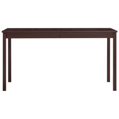 vidaXL Dining Table Dark Brown 140x70x73 cm Pinewood 2