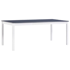 Dining Table Pinewood White and grey 180 cm 90 cm