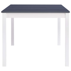 vidaXL Dining Table White and Grey 180x90x73 cm Pinewood 3