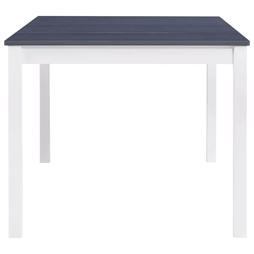 Dining Table Pinewood White and grey 180 cm 90 cm