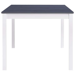 Dining Table Pinewood White and grey 180 cm 90 cm