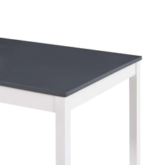 vidaXL Dining Table White and Grey 180x90x73 cm Pinewood 4