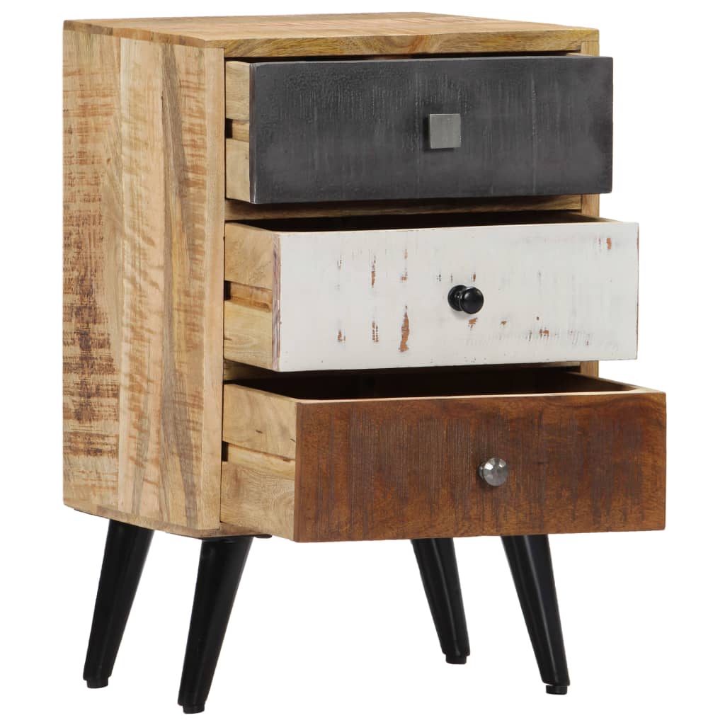 vidaXL Bedside Cabinet 40x30x60 cm Solid Mango Wood 3