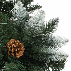 284317 vidaXL Artificial Christmas Tree with Pine Cones and White Glitter 150 cm 4