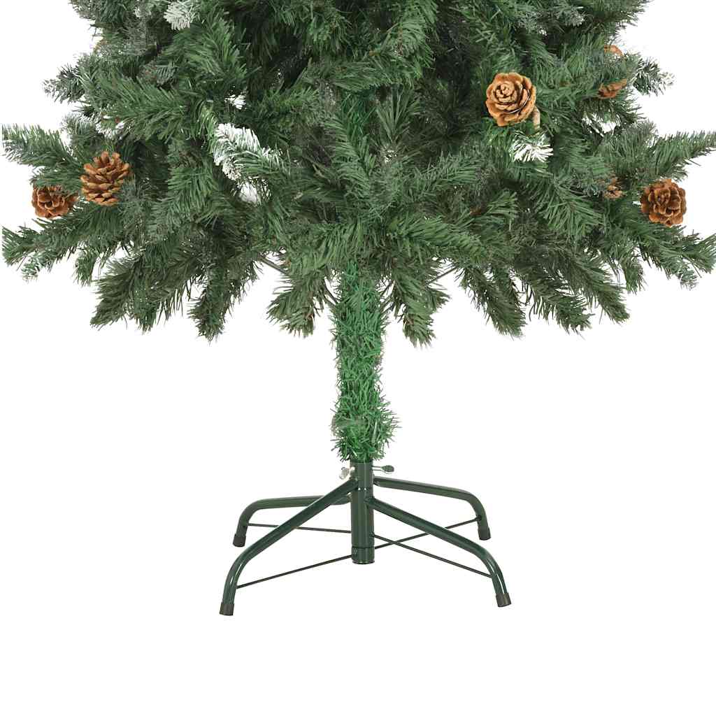 284317 vidaXL Artificial Christmas Tree with Pine Cones and White Glitter 150 cm 6