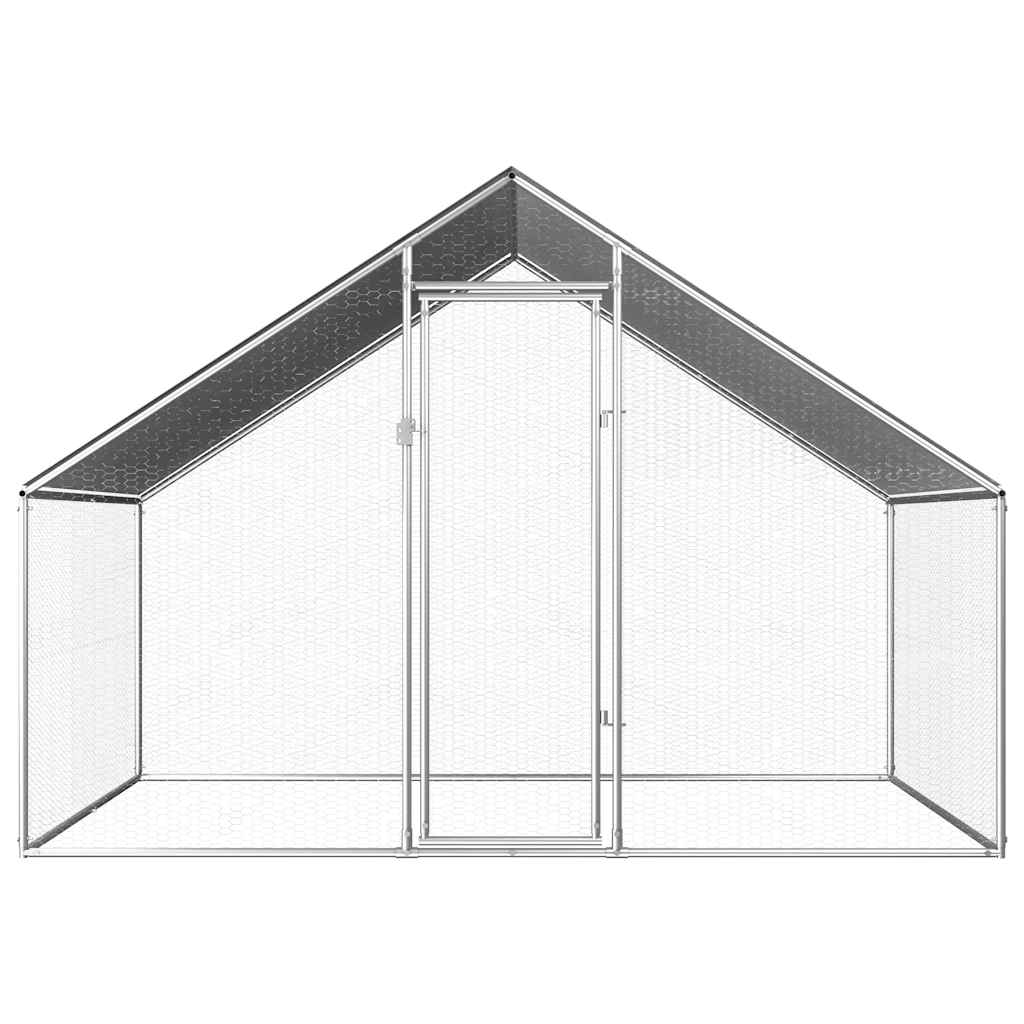 Outdoor Chicken Cage 2,75x2x1,92 m Galvanised Steel 2.75 x 2 x 1.92 m