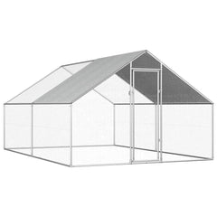 Outdoor Chicken Cage 2,75x2x1,92 m Galvanised Steel 2.75 x 4 x 1.92 m