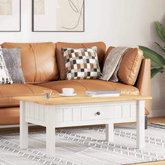 Coffee Table 100x60x43,5 cm Solid Pine Wood Panama Range White
