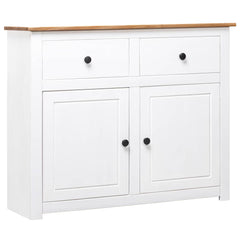 Sideboard 93x40x80 cm Solid Pinewood Panama Range White