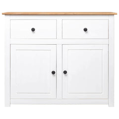 Sideboard 93x40x80 cm Solid Pinewood Panama Range White
