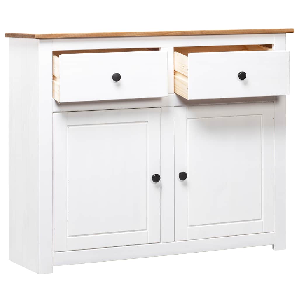 Sideboard 93x40x80 cm Solid Pinewood Panama Range White