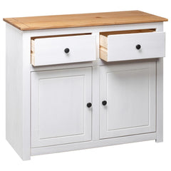 Sideboard 93x40x80 cm Solid Pinewood Panama Range White