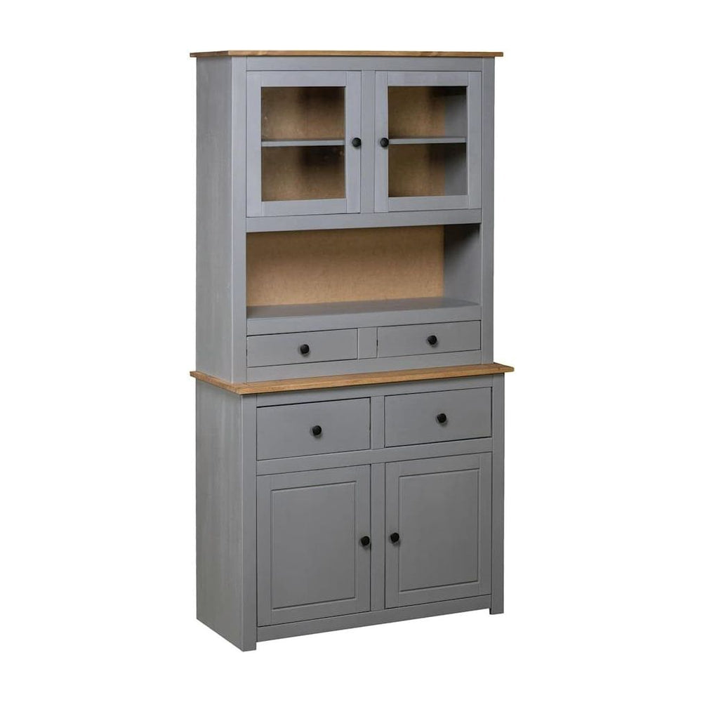 Highboard Grey Solid Pine Panama Range