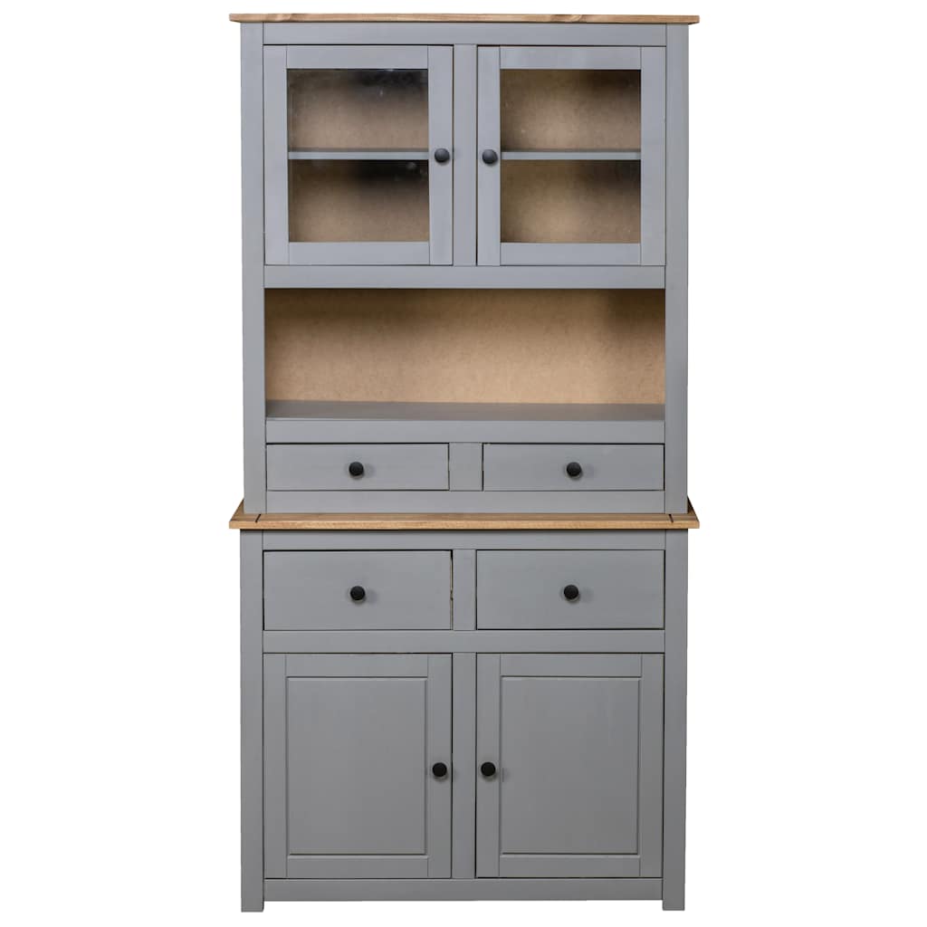 Highboard Grey Solid Pine Panama Range, image 3